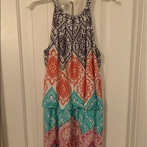 Multi Colored  Sleeveless Dress